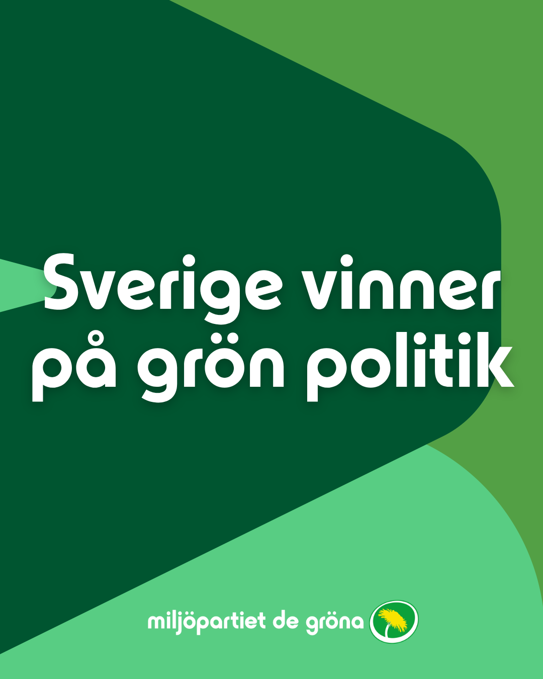 Miljöpartiets valaffisch 2026